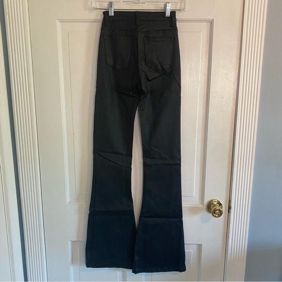 Edikted LUNA FAUX LEATHER FLARE JEANS - Picture 6 of 11